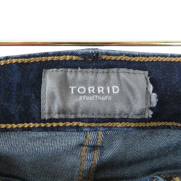 Torrid Feel the Fit Blue Jeans High Rise Dark Wash Skinny Jeans 33" - Picture 7 of 7